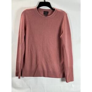 Halogen Mauve Pink Crew Neck 100% Cashmere Sweater